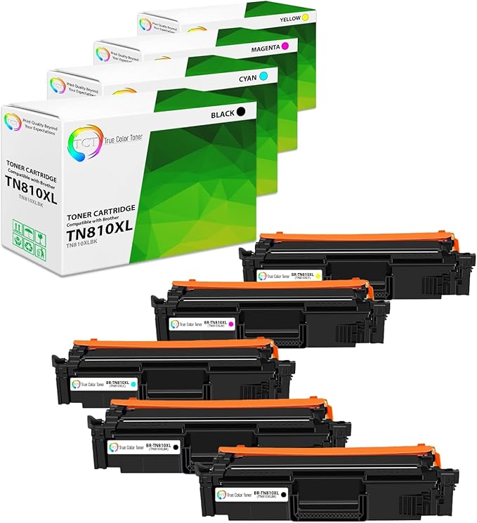 TCT TN810XL Toner Cartridge 5 Pack by TCT