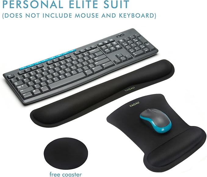 VAGAU Premium Keyboard Wrist Rest and Mouse Pad Wrist Support, Ergonomic Memory - Image 6