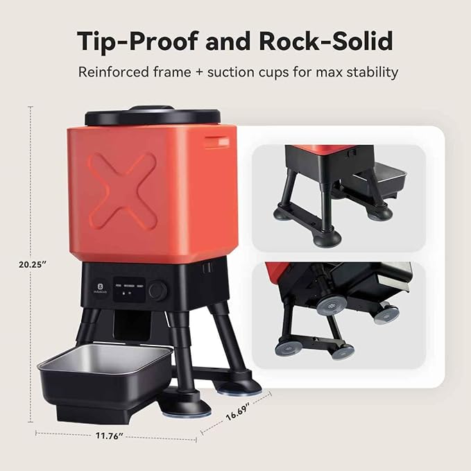 Automatic Dog Feeder for Large Dogs, 14L Capacity, Remote Feeding, - Image 4