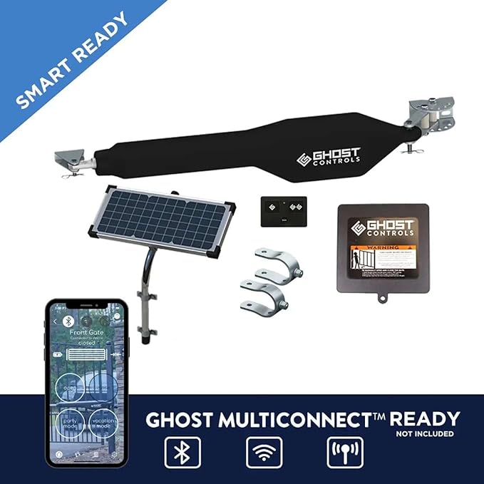 GC GHOST CONTROLS Solar Heavy-Duty Automatic Gate Opener Kit - Image 2