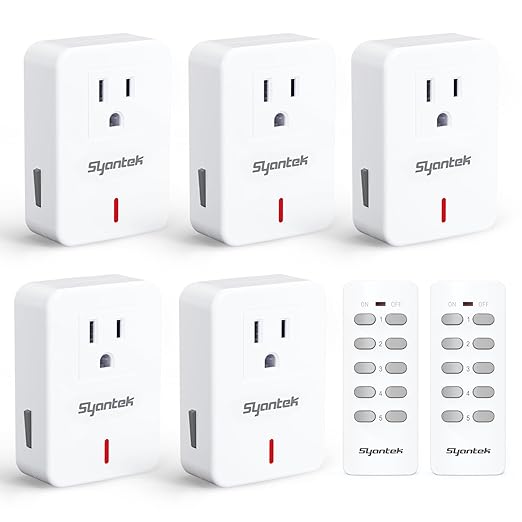 Syantek Remote Control Outlet Wireless Light Switch by Syantek
