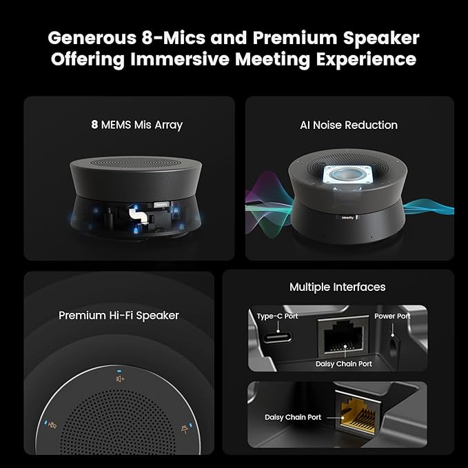 NEARITY 2K Conference Room Camera System, 2X Scalable Conference Speakerphones - Image 5