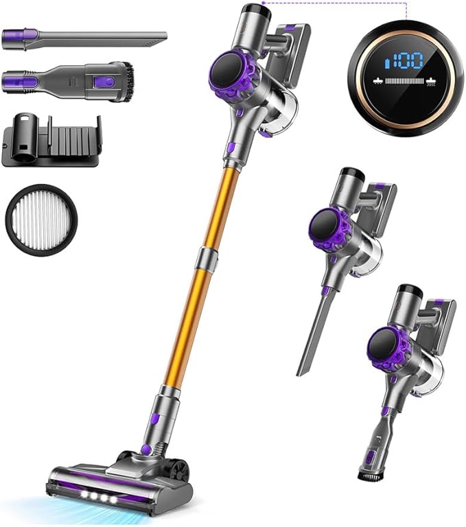 UML0 S3P Cordless Vacuum Cleaner, 45kPa Powerful Suction Vacuum Cleaners by UML0