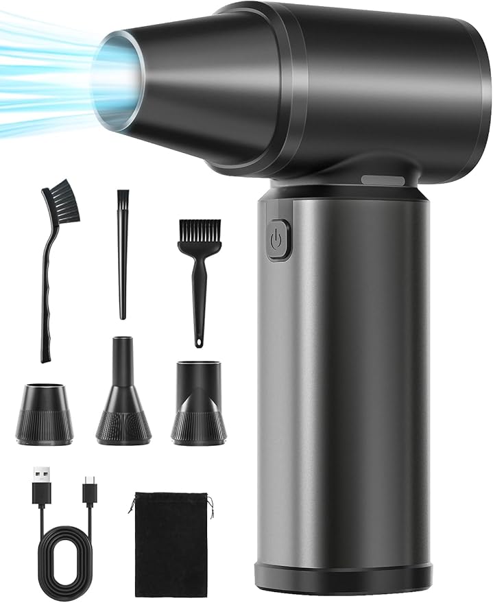 Compressed Air Duster-180000RPM Electric Air Duster Rechargeable Brushless Motor by Kalawen