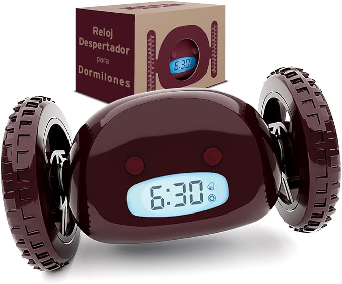 CLOCKY Extra Loud Alarm Clock for Heavy Sleepers on Wheels Rolls Runs Away by Clocky