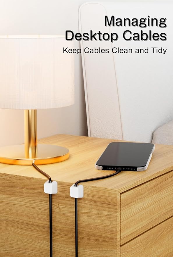 Viaky 8 Pack Magnetic Cable Clips, Large Size Under Desk Cable Management - Image 7