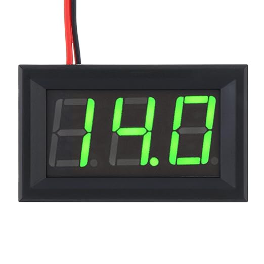 DiGiYes 5 Pack DC 5-120V Digital Mini Voltmeter 2 Wire 0.56 inch LED Display - Image 9
