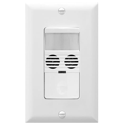 Enerlites MWOS-W Motion Sensor Switch, Ultrasonic and PIR Dual Technology by Enerlites