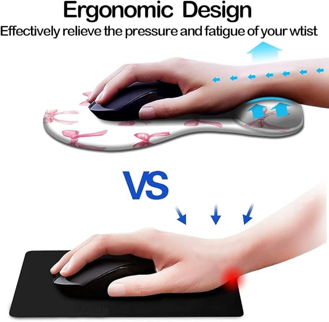 Ergonomic Mouse Pad with Wrist Support, Cute Mouse Pad with Wrist Rest and - Image 2
