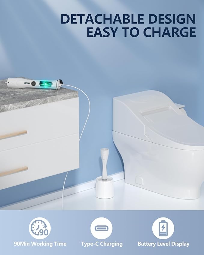 Leebein Electric Toilet Brush and Holder Set, 2025 New Toilet Bowl Scrubber Kit - Image 6