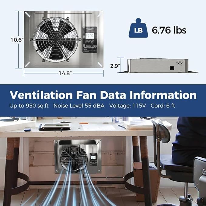 ALORAIR 570 CFM Crawl Space Ventilator Fan - Image 5