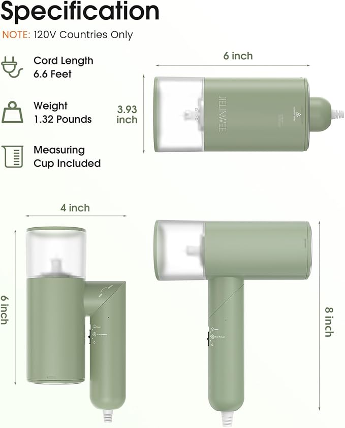 Handheld Steamer for Clothes, 1200W Foldable Travel Steamer, 20 Sec Preheat - Image 9