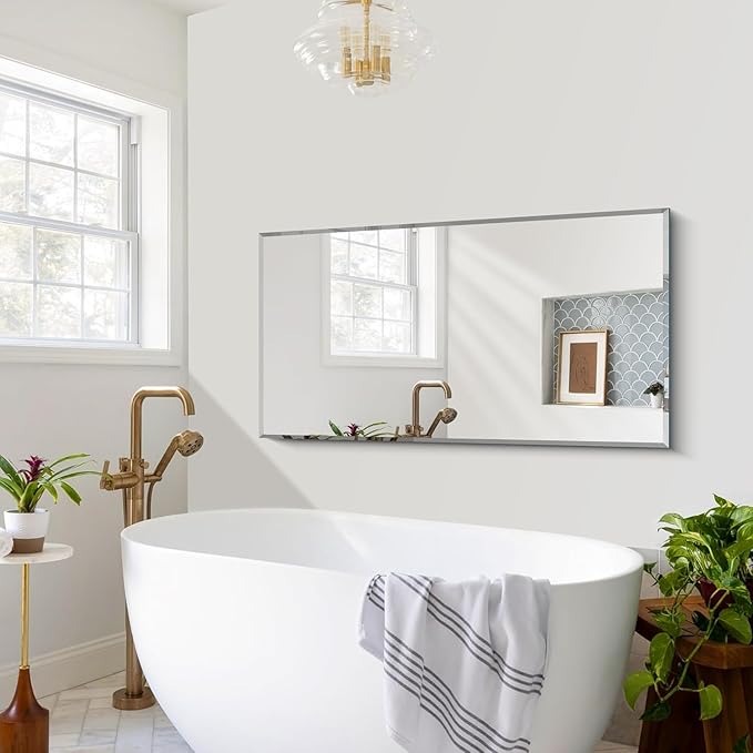CILIBER Beveled Mirror, 24x48 Beveled Bathroom Mirrors - Image 5