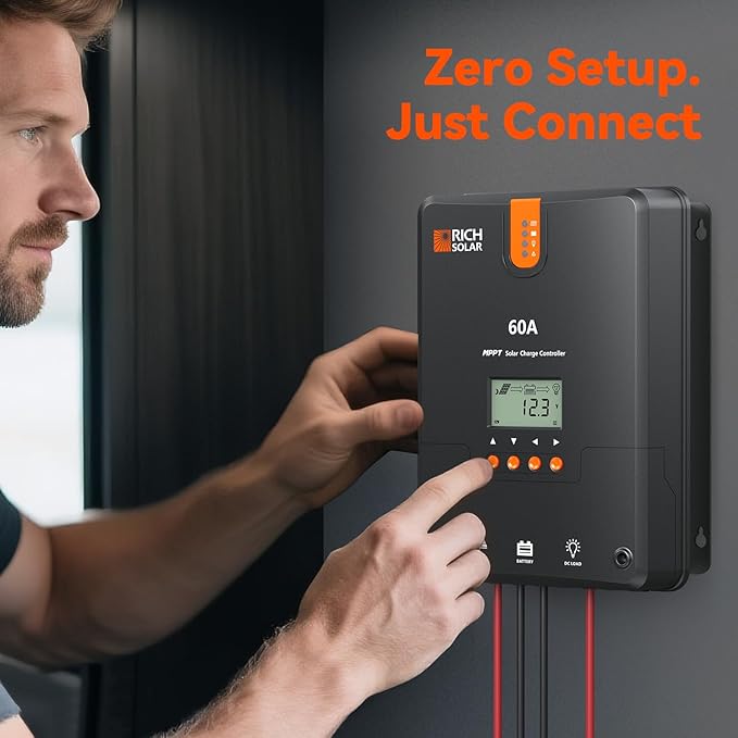 RICH SOLAR 60A MPPT Solar Charge Controller – High-Efficiency 12V/24V/36V/48V - Image 5
