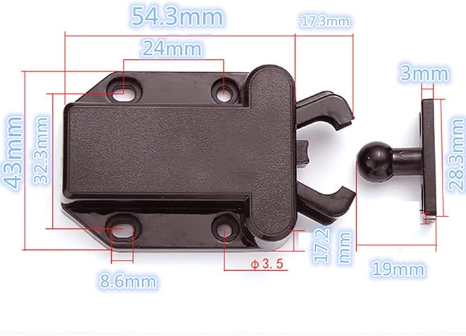 Cabinets Push Latch Cabinet Furniture Rebound Self-Locking Device Kitchen - Image 6