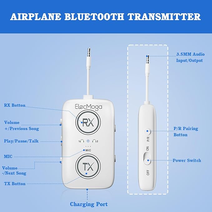 2026 Upgraded Airplane Bluetooth 5.4 Adapter - Image 6