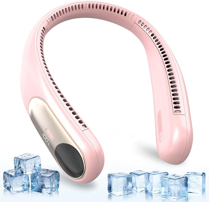 Portable Neck Fan, Personal Wearable Bladeless Fan, LED Display, 6000mAh USB by Unknown