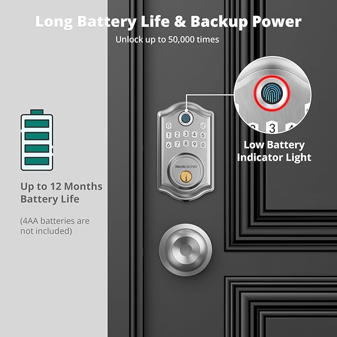 AkaGear DS10 Keyless Entry Door Lock - Image 6