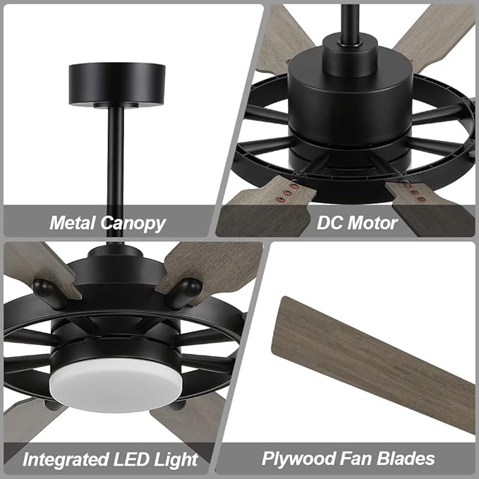 ELEHINSER 72 Inch Ceiling Fan - Image 7