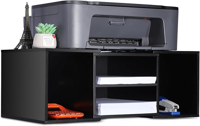 EMERIT Large Printer Stand, Adjustable Printer Table by eMERIT