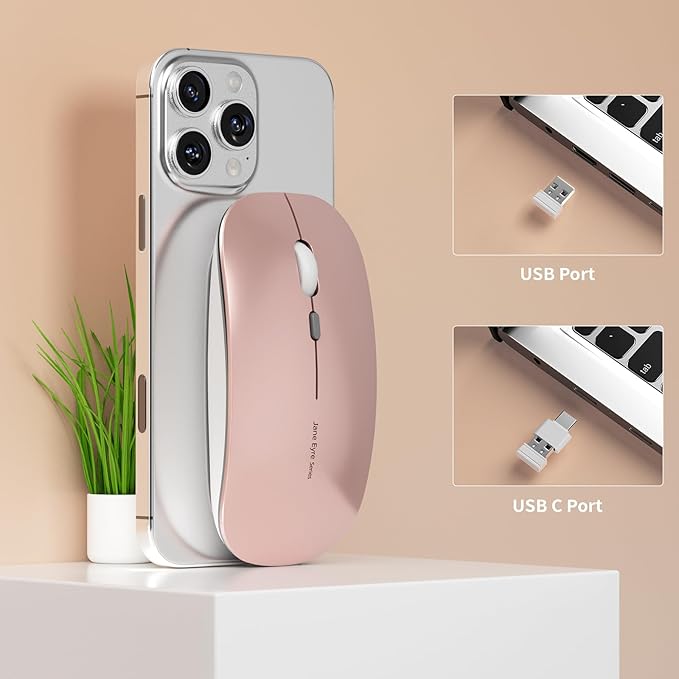 Uciefy Q5 Slim Rechargeable Wireless Mouse, 2.4G Portable Optical Silent Ultra - Image 4