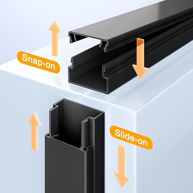 Delamu 157in Cord Hider, Cord Cover Wall Cable Management, Paintable Wire Cover - Image 5