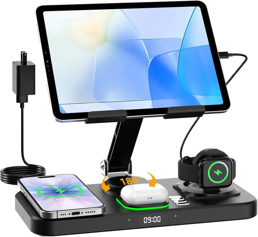 30W Charging Station for Apple Products, Foldable Wireless Charger