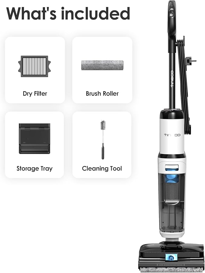 Tineco FLOOR ONE S6 Stretch Steam Corded Wet Dry Vacuum Steam Mop All-in-One - Image 9