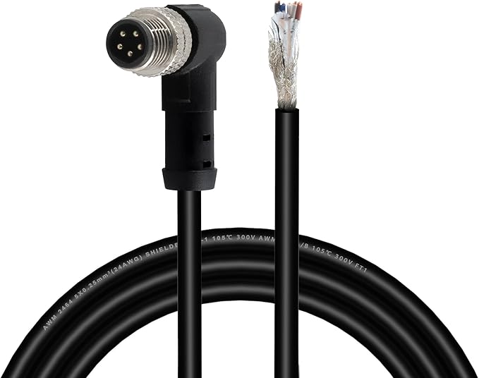 M8 Aviation Sensor Cable 5 Pin，Lonlonty M8 Industrial Sensor Connector Shielded by Lonlonty