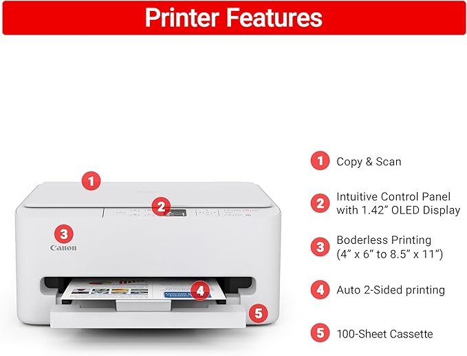 Canon PIXMA TS6520 Wireless Color Inkjet Printer - Image 3