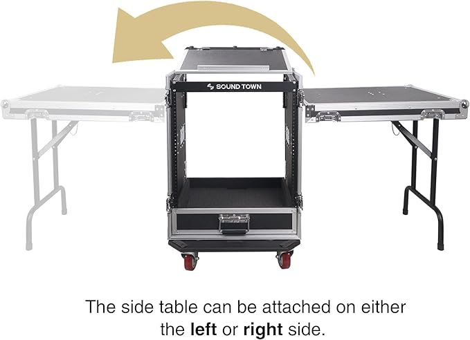 Sound Town 14U PA DJ Pro Audio Rack/Road ATA Case - Image 5