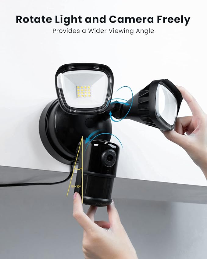 ieGeek Floodlight Camera Outdoor, 2K Wired Home Smart Security Cameras - Image 7