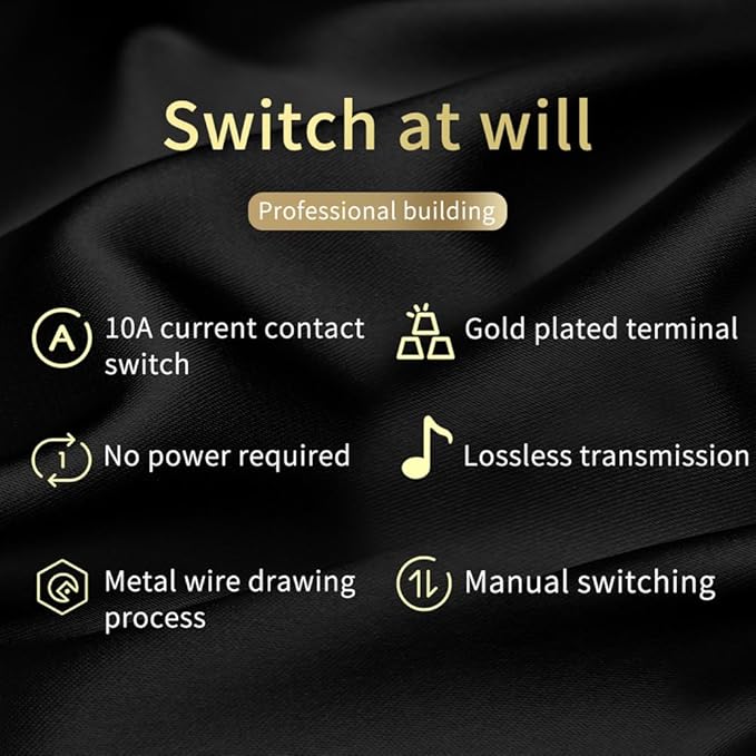 TKOWTB HiFi Lossless 4 in 1 Out 2 in 1 Out HiFi Stereo Audio Source Input - Image 5