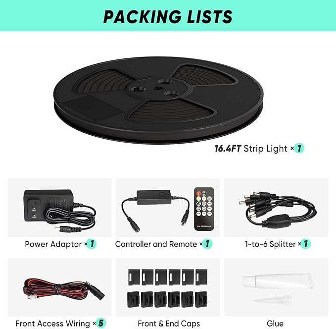 GZBtech Flexible LED Recessed Strip Light - Image 6