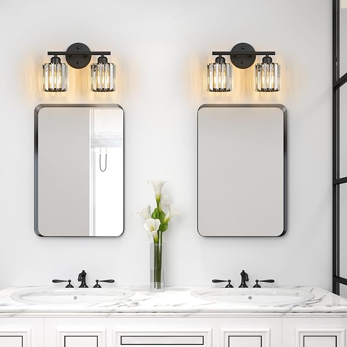 FDPBY Modern 2 Light Crystal Vanity Light, Compatible - Image 7