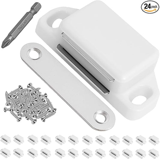 24 Pack Magnetic Push Latch, Heavy Duty Magnetic Touch Latch, by Unknown