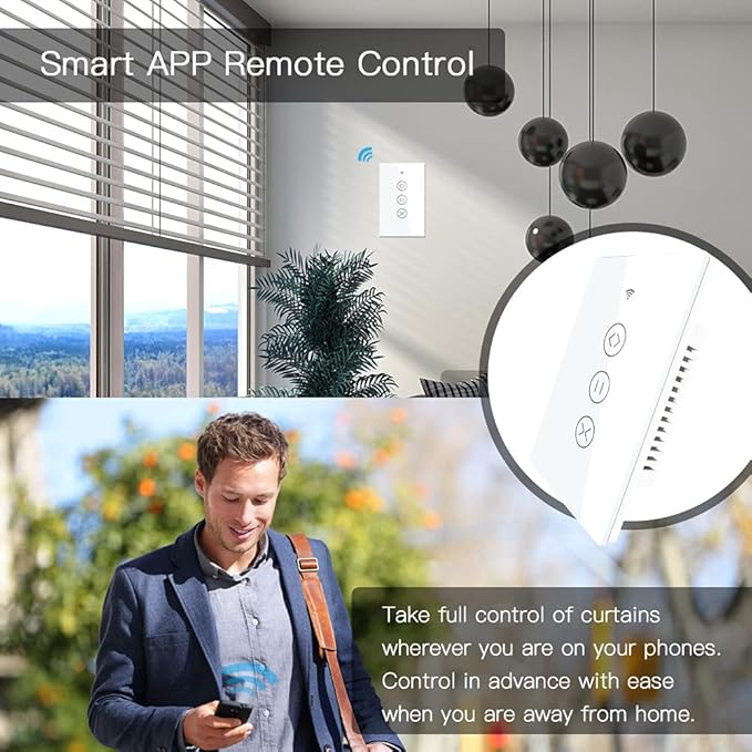 MOES WiFi Smart Curtain Switch Motorized Roller Blinds Shutter Switch, Smart - Image 5