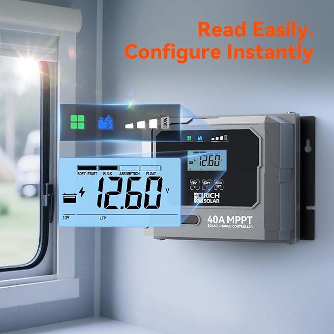RICH SOLAR Bravo 40 | 40A MPPT Solar Charge Controller - Image 4