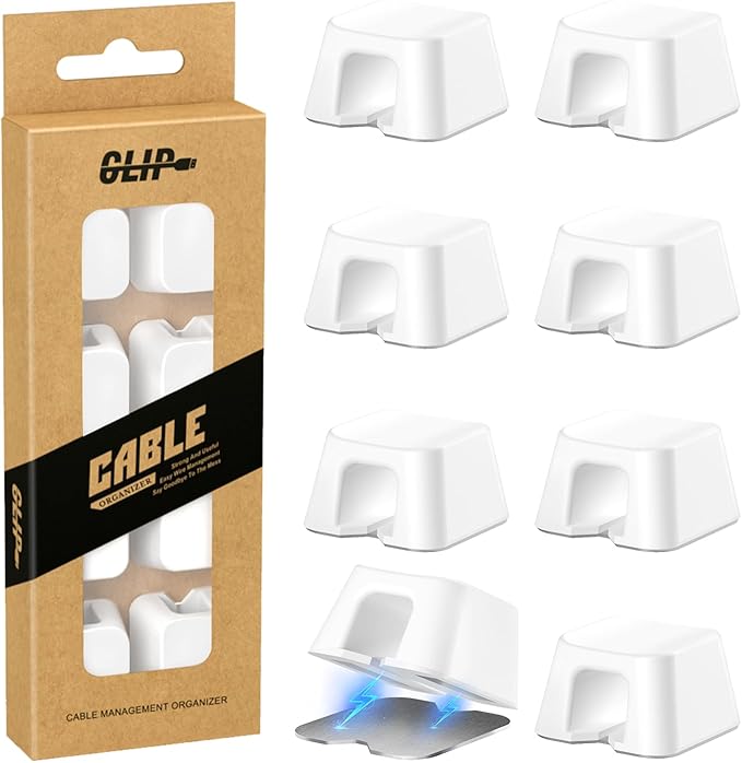 Viaky 8 Pack Magnetic Cable Clips, Large Size Under Desk Cable Management by Oneclickforallyourneeds%EF%BC%81