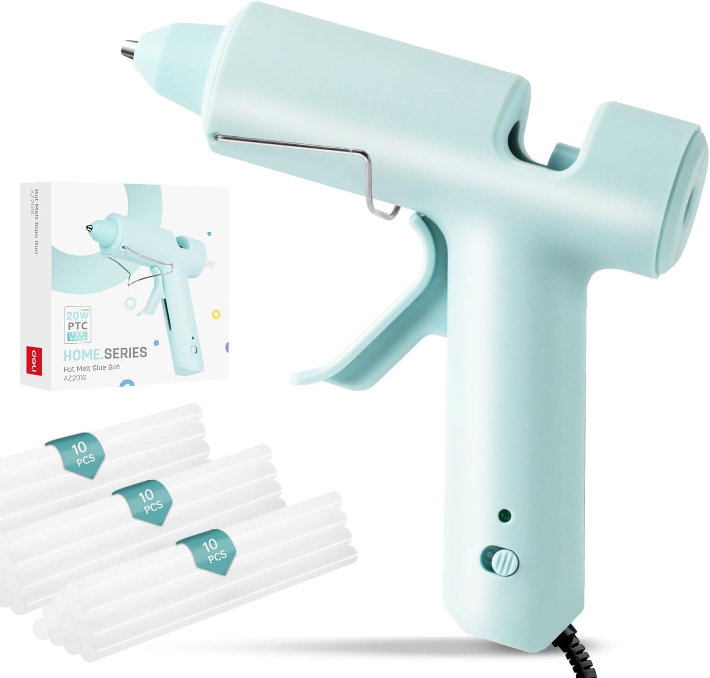 Hot Glue Gun, Mini Hot Glue Gun Kit with 30 Glue Sticks | Consistent Flow, Fast Heating& Ergonomic Design for School Arts& Crafts, DIY Projects and Home Repairs& Decoration