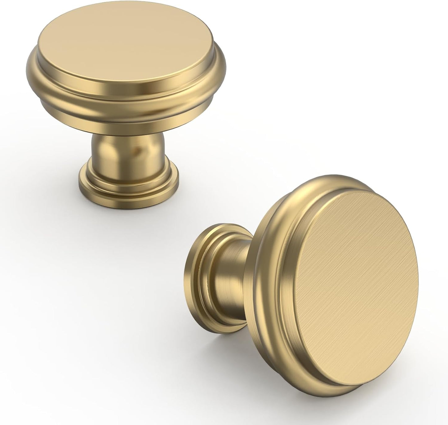 Asidrama 10 Pack Champagne Bronze Cabinet Knobs Kitchen Cabinet Pulls Champagne Zinc Hardware for Dresser Drawers