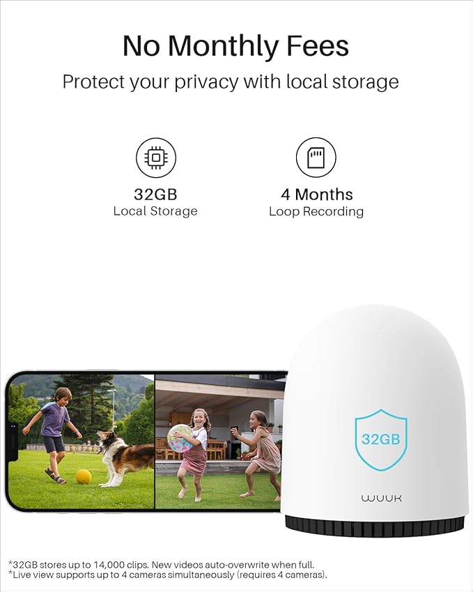 WUUK Security Cameras Wireless Outdoor, Indoor Camera, Home Surveillance System - Image 2