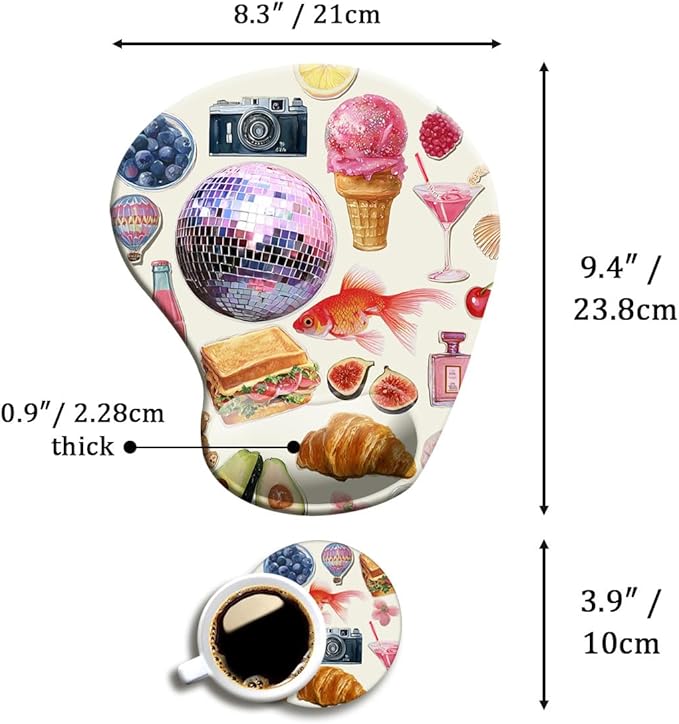Ergonomic Mouse Pad with Wrist Support, Mouse Pad with Wrist Rest and Coaster - Image 5