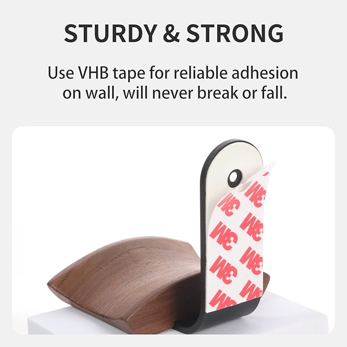 Mt.Jun Wood Headphone Wall Mount Holder, - Image 4