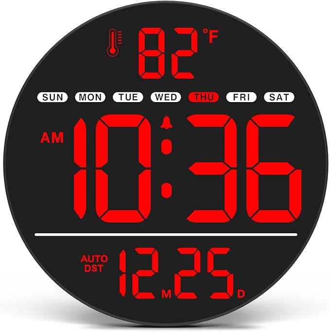 WallarGe Large Digital Wall Clock by WallarGe