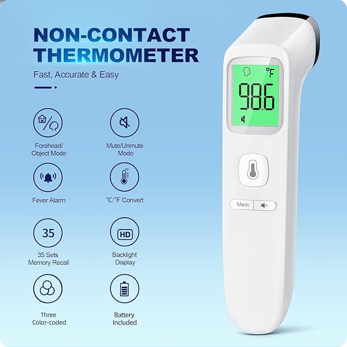No-Touch Thermometer for Adults and Kids, Accurate Digital Baby Thermometer - Image 2