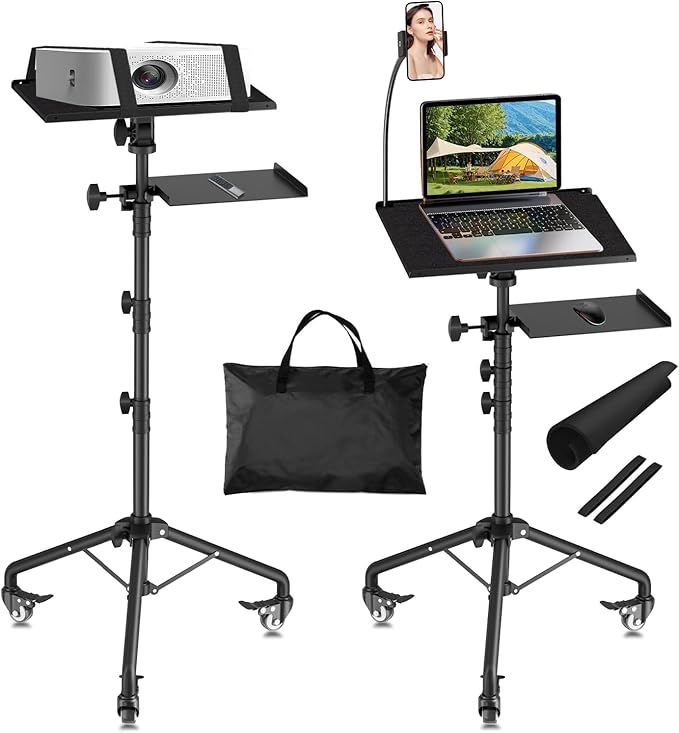 OUKMIC Projector Stand Tripod Laptop Tripod on Wheels by OUKMIC