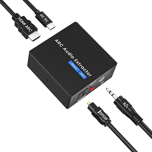 HDMI ARC to Optical Converter, 192KHz ARC to Optical Analog 3.5mm Audio by Ozvavzk
