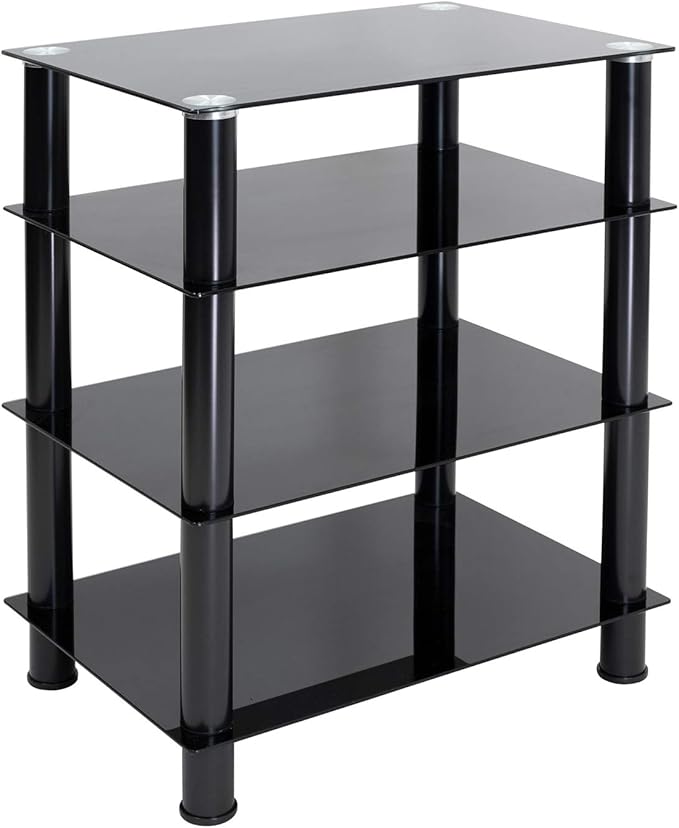Mount-It! Tempered Glass AV Component Media Stand, Audio Tower and Media Center by Mount-It
