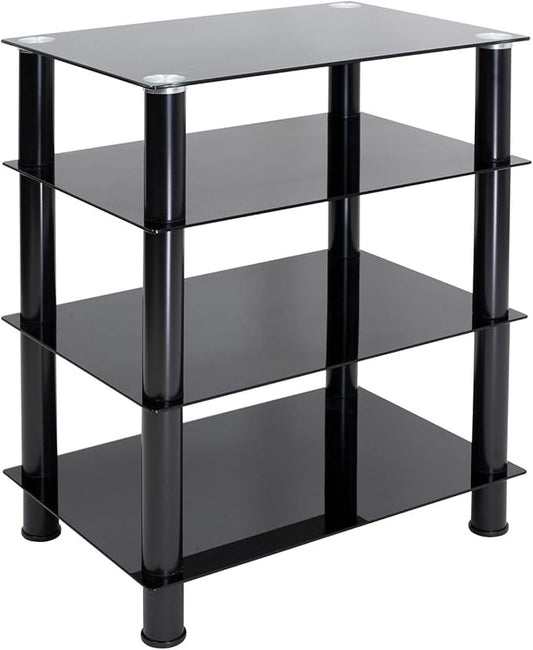 Mount-It! Tempered Glass AV Component Media Stand, Audio Tower and Media Center by Mount-It
